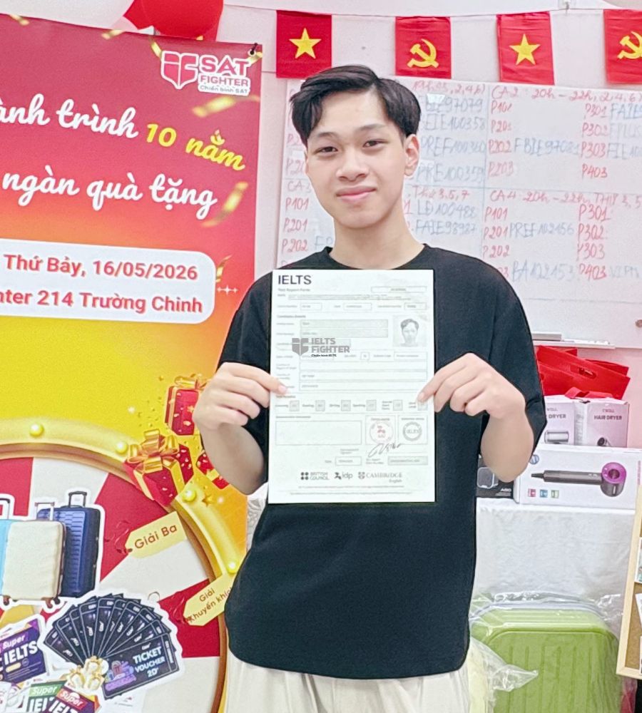 Trần C&ocirc;ng Hiếu 7.0 IELTS