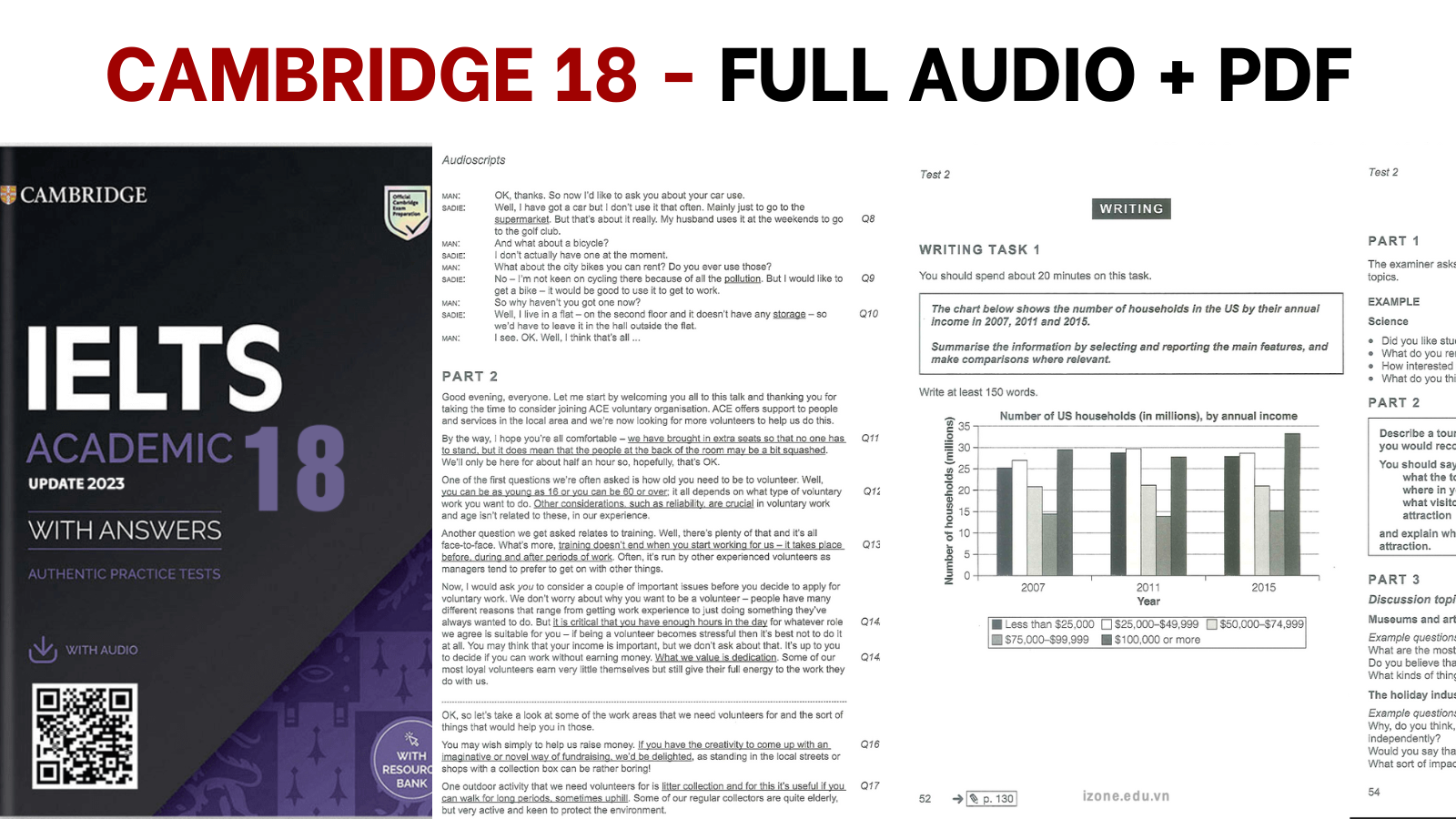 Cambridge IELTS 18 - Tải ngay bản full audio + pdf mới nhất