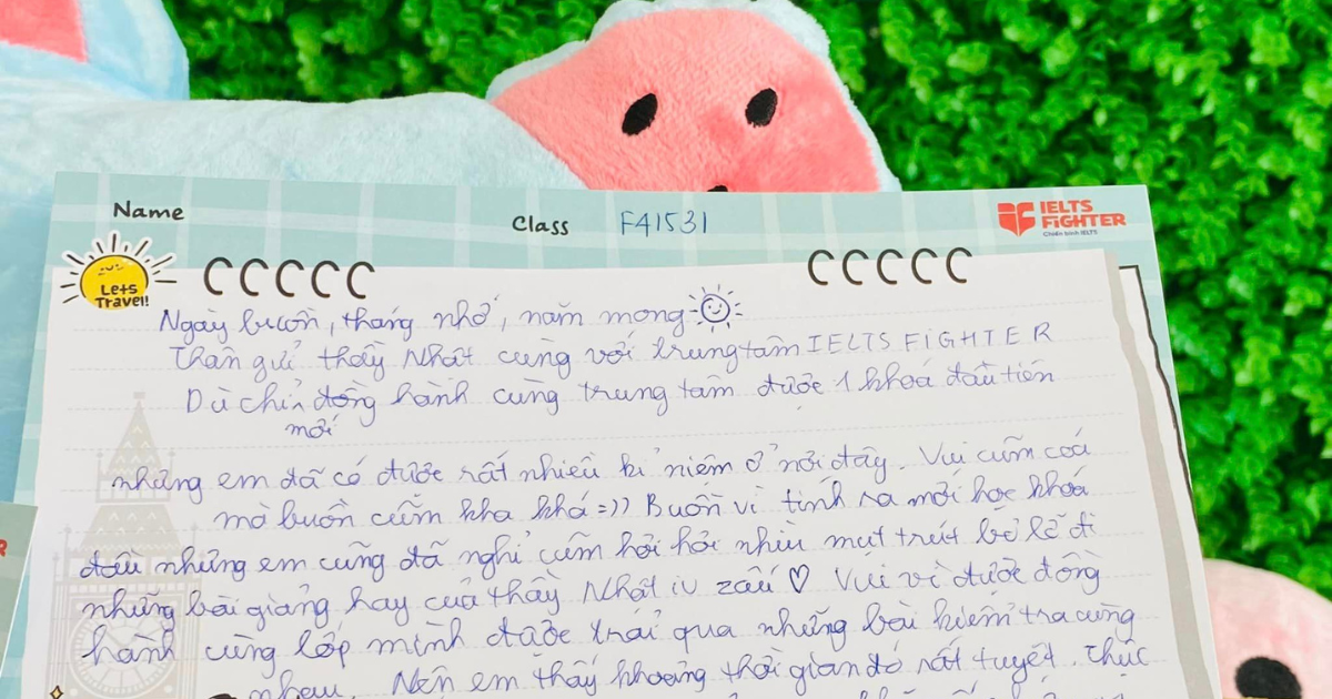 Trở lại thời “ông bà anh” với những bức thư tay từ học viên IELTS Fighter