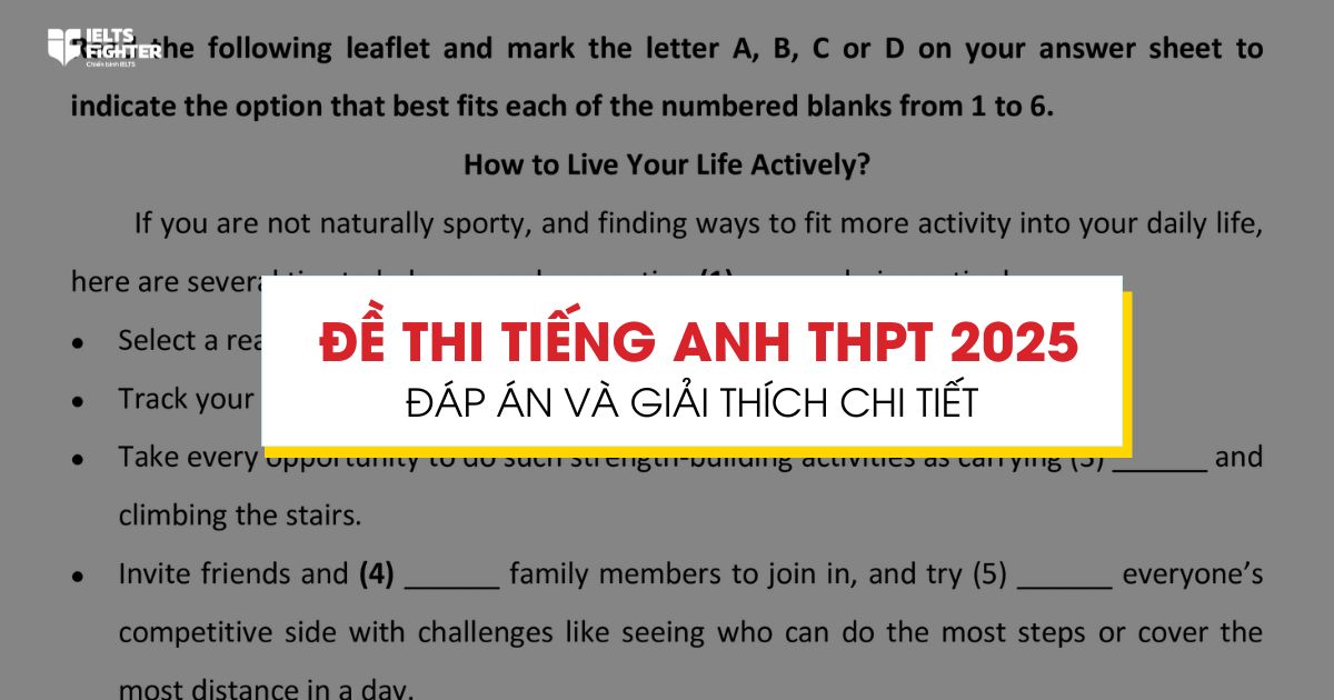 Đề thi tiếng Anh THPT 2025 - Làm bài và đáp án chi tiết