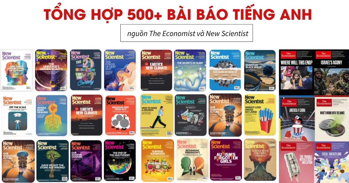 Tổng hợp 500 bài báo tiếng Anh (10GB pdf) The Economist, New Scientist...