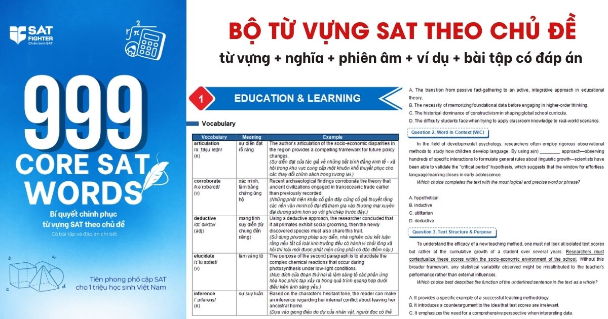 999 Core SAT Words - Tổng hợp từ vựng SAT theo chủ đề