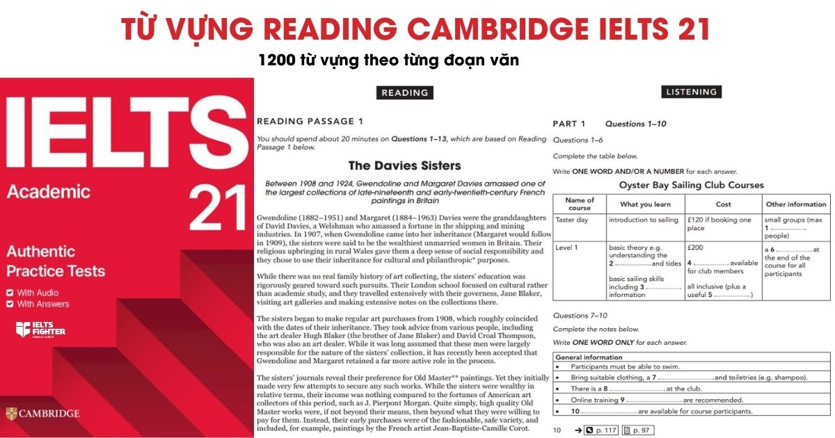 Từ vựng Reading trong sách Cambridge IELTS 21