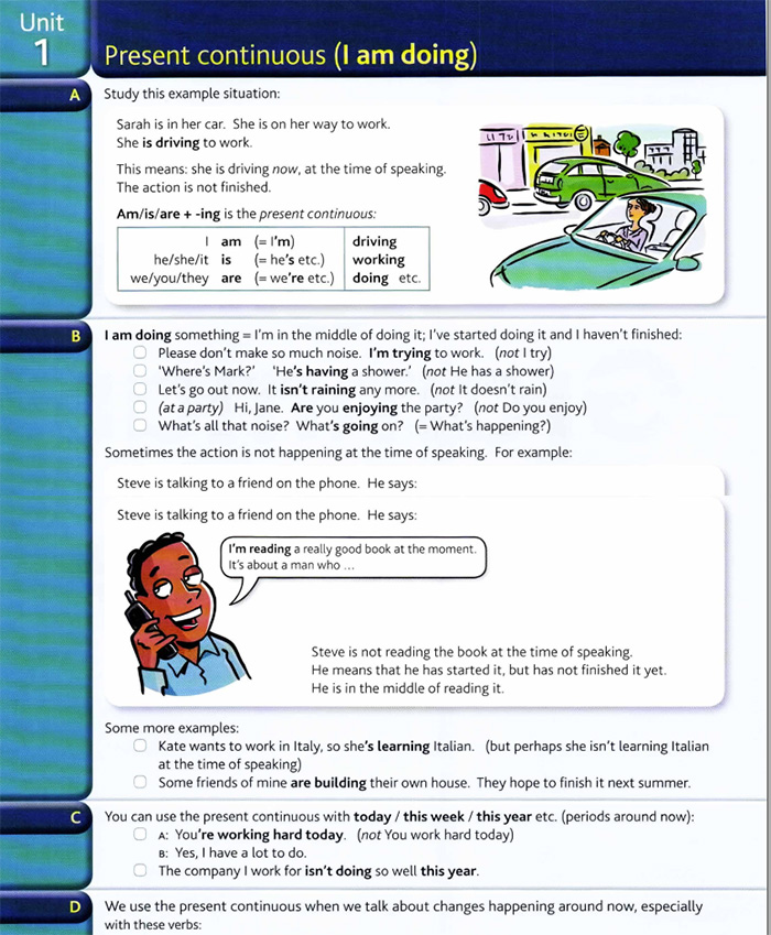 Bài học trong sách english grammar in use 