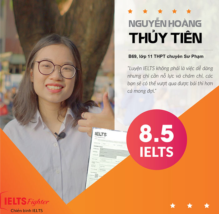 Kinh nghiệm học 8.5 IELTS của Thủy Tiên 2002