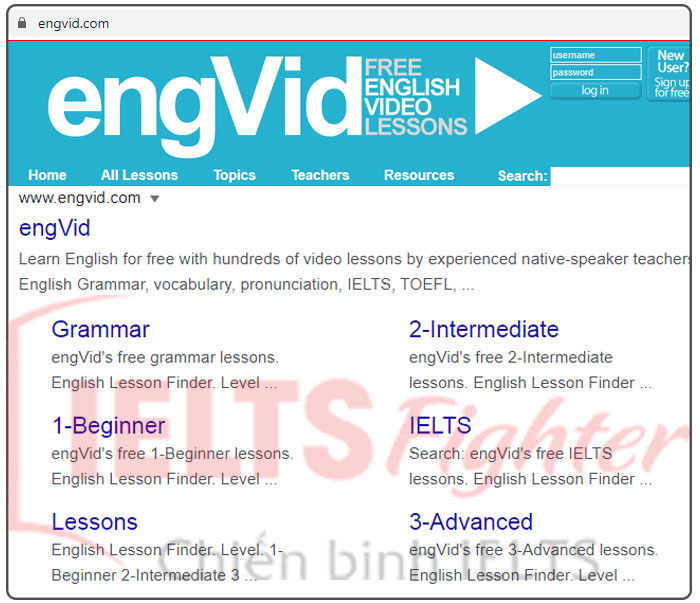 Những website học IELTS online miễn phí  EngVid 
