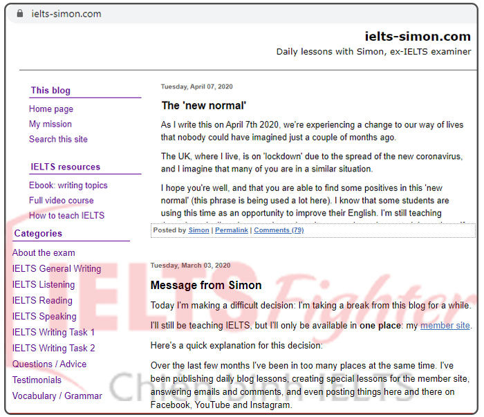 Những website học IELTS online miễn phí  IELTS-simon