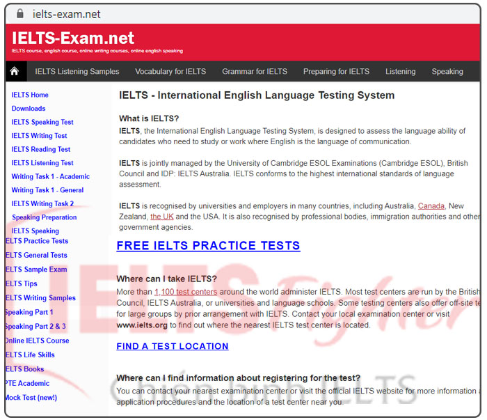 Những website học IELTS online miễn phí  IELTS Exam 