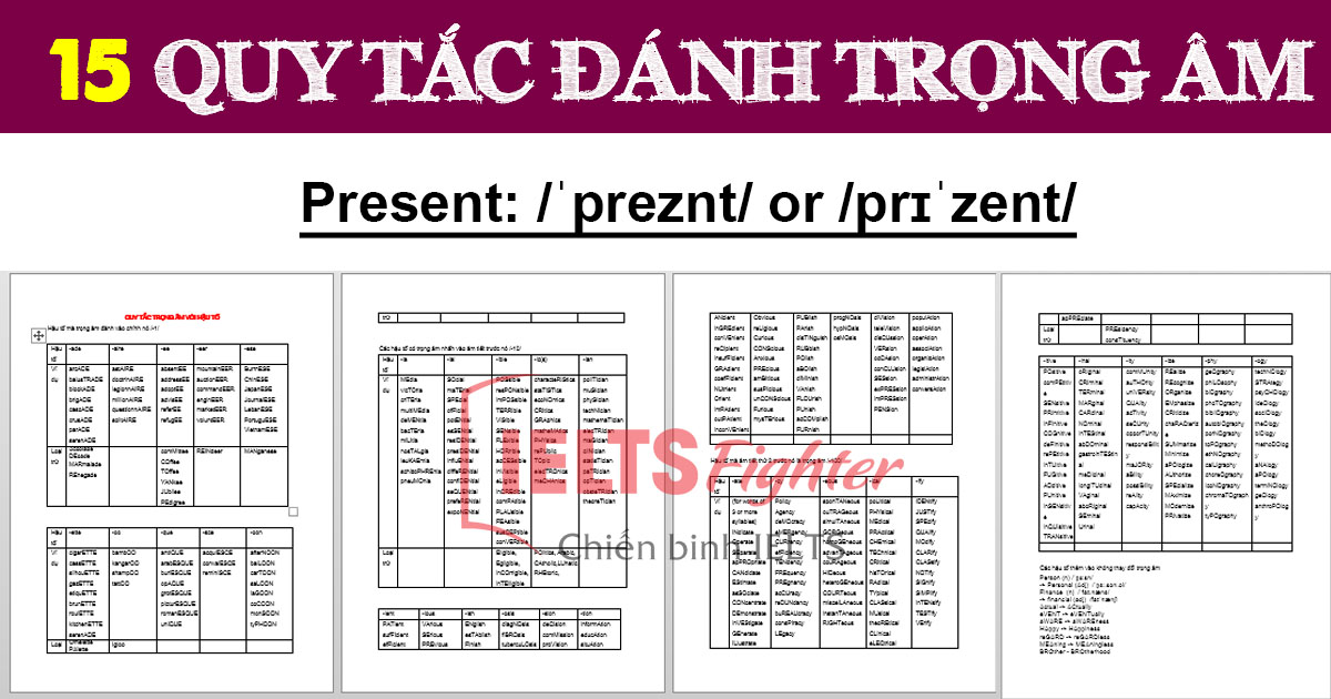 Quy tắc đánh trọng âm, nối âm trong tiếng Anh