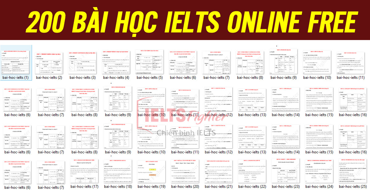 Lộ trình khóa học IELTS online, tự học IELTS miễn phí