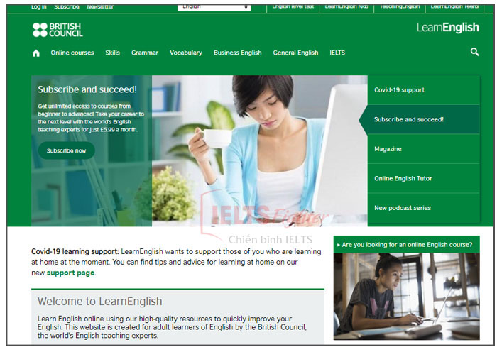 website học tiếng anh - Learn English with British Council