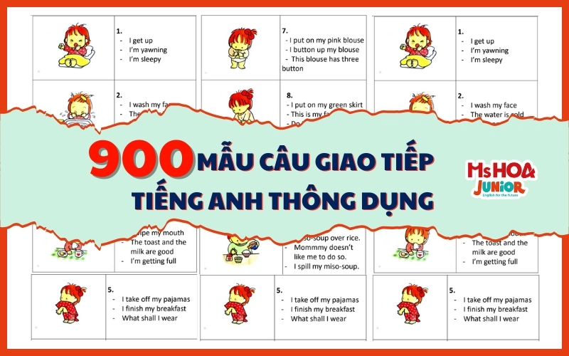 900 Mẫu câu giao tiếp tiếng Anh hằng ngày cho trẻ em