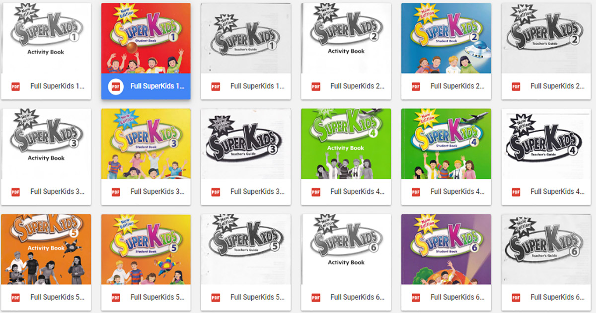 Full bộ sách tiếng Anh trẻ em SuperKids Level 1, 2, 3, 4, 5, 6 đầy đủ PDF