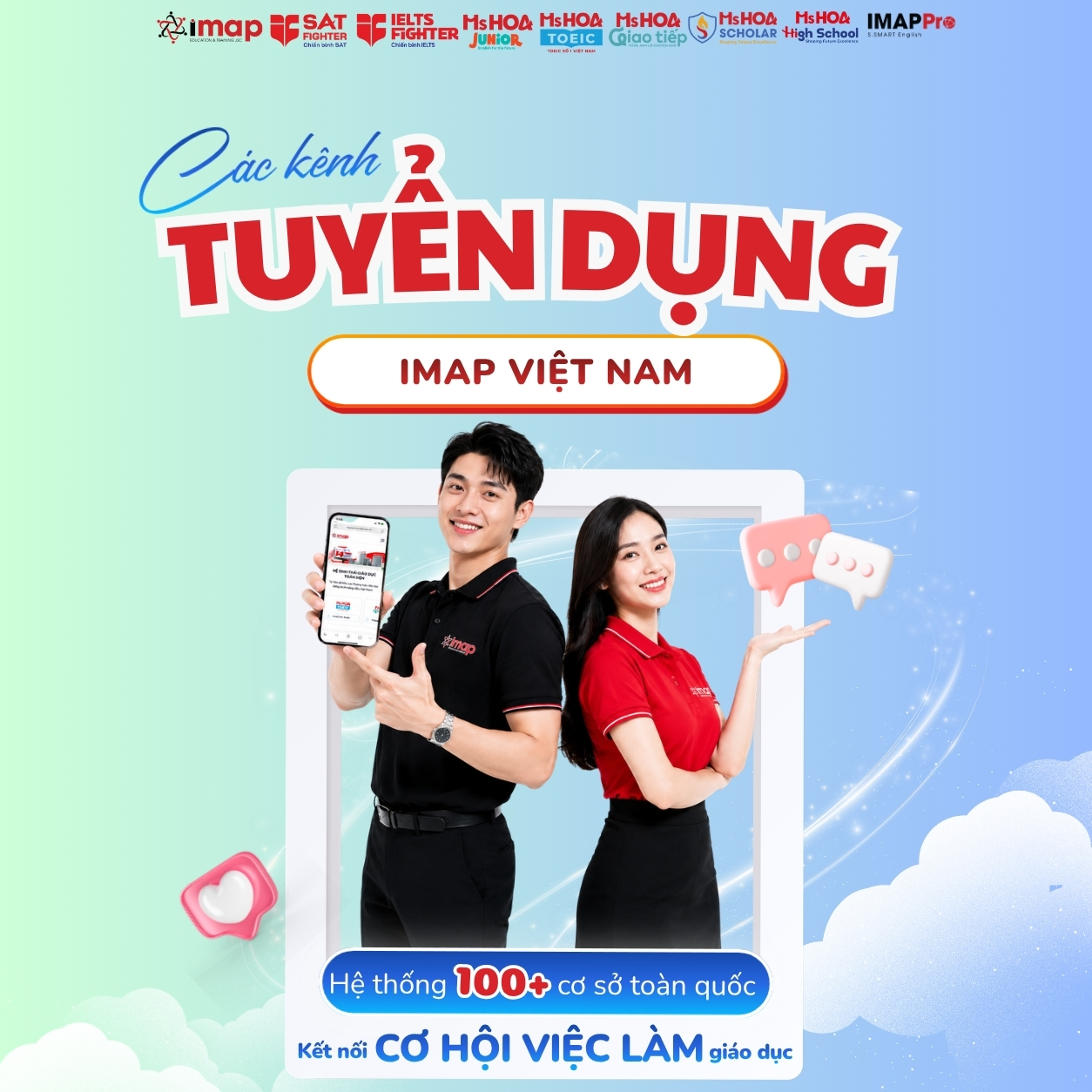 THAM GIA NHANH CÁC KÊNH TUYỂN DỤNG IMAP – KHÁM PHÁ CƠ HỘI NGHỀ NGHIỆP CÙNG HỆ THỐNG ANH NGỮ HÀNG ĐẦU VIỆT NAM