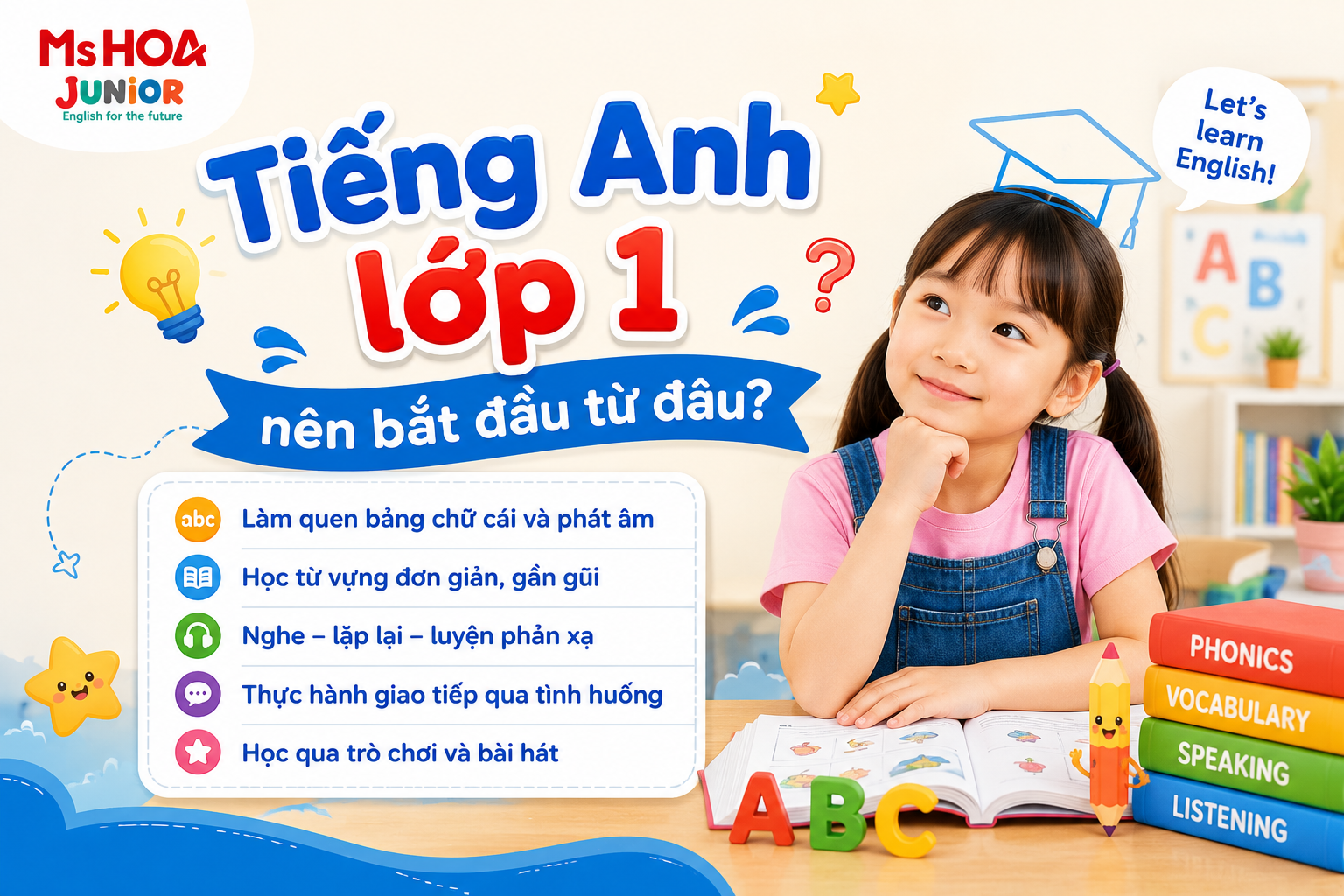 Tiếng Anh lớp 1 nên bắt đầu từ đâu?