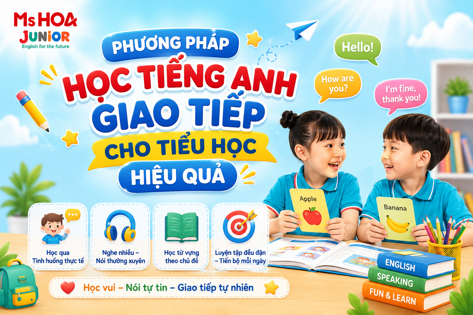 Phương pháp học tiếng Anh giao tiếp cho tiểu học hiệu quả