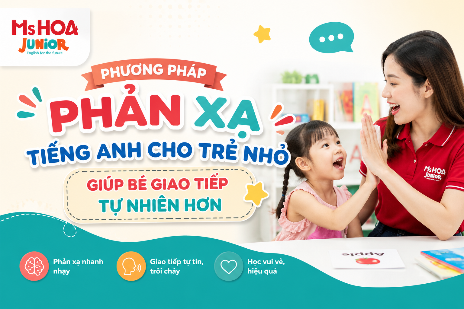Phương pháp phản xạ tiếng Anh cho trẻ nhỏ giúp bé giao tiếp tự nhiên hơn
