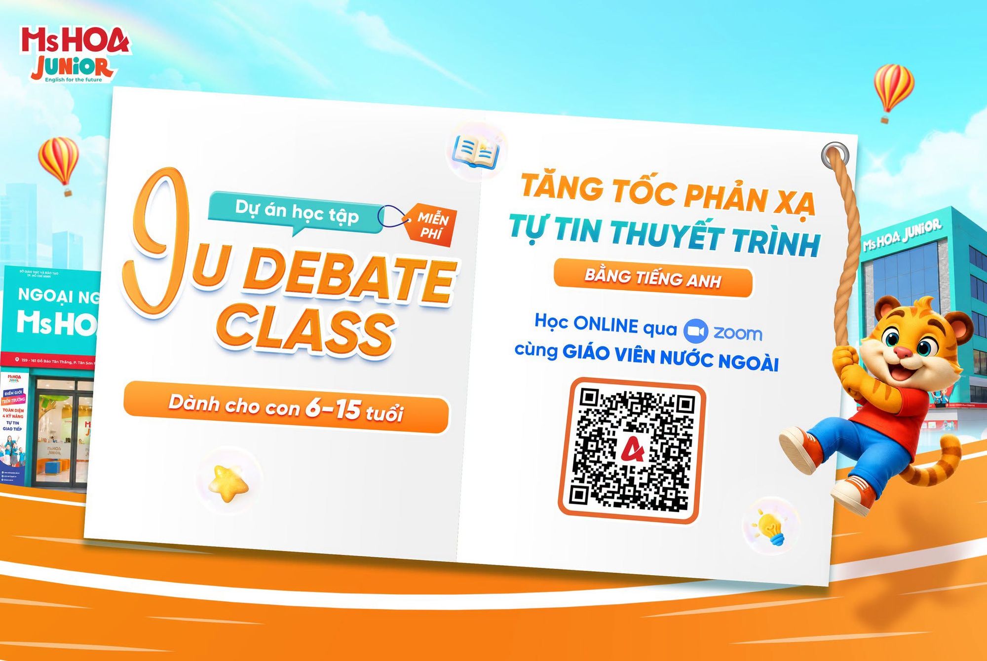 JU Debate Class miễn phí: 4 buổi giúp con vượt qua nỗi sợ thuyết trình tiếng Anh