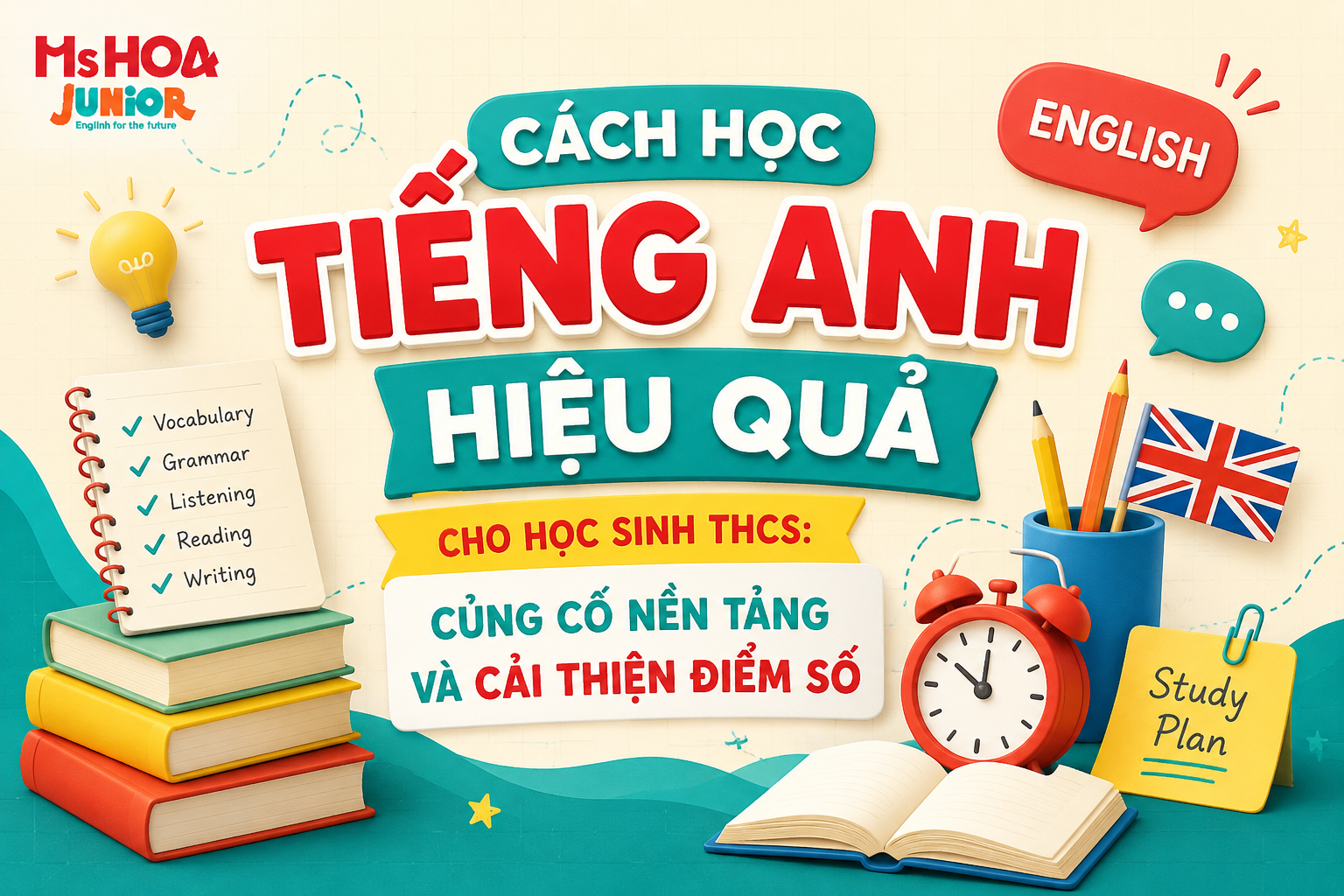 Cách học tiếng Anh hiệu quả cho học sinh THCS: Củng cố nền tảng và cải thiện điểm số