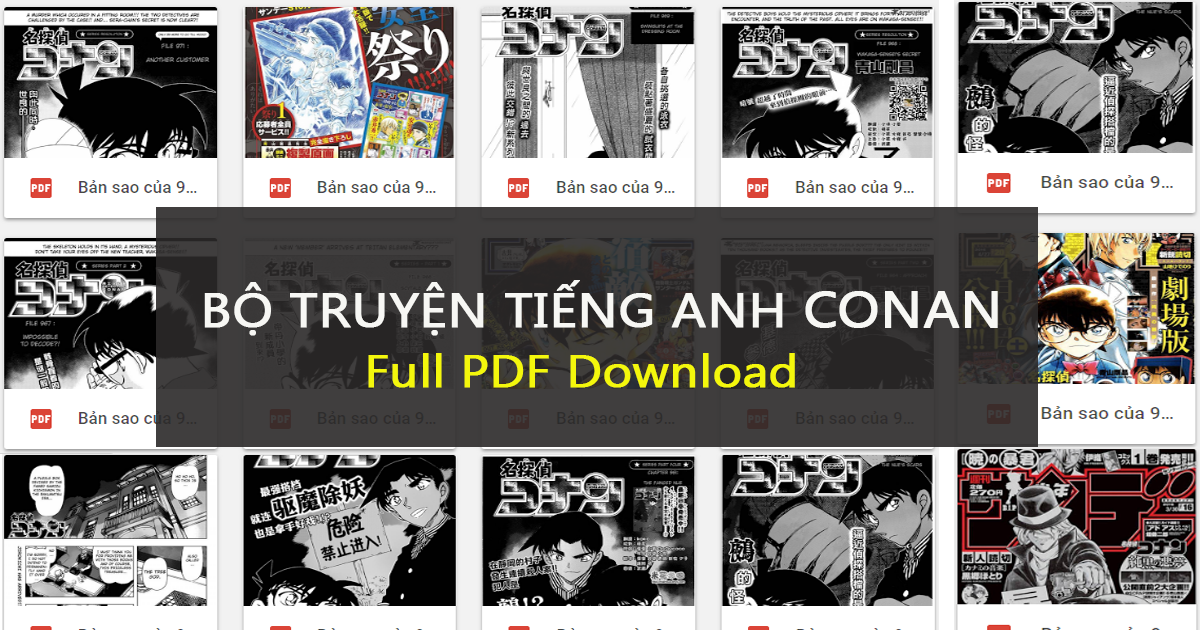 900+ Chap truyện Conan tiếng Anh kinh điển, luyện đọc hiệu quả