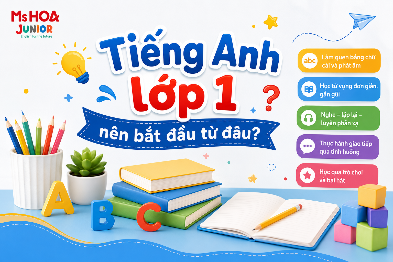 Tiếng Anh lớp 1 nên bắt đầu từ đâu?