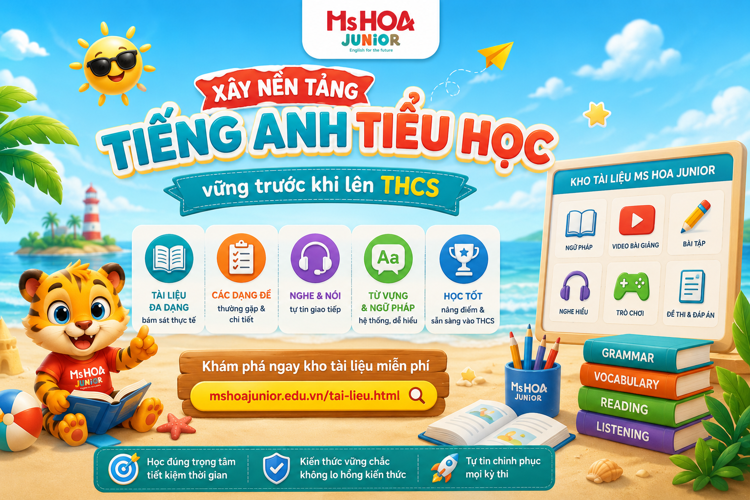 Cách xây nền tảng tiếng Anh tiểu học vững trước khi lên THCS
