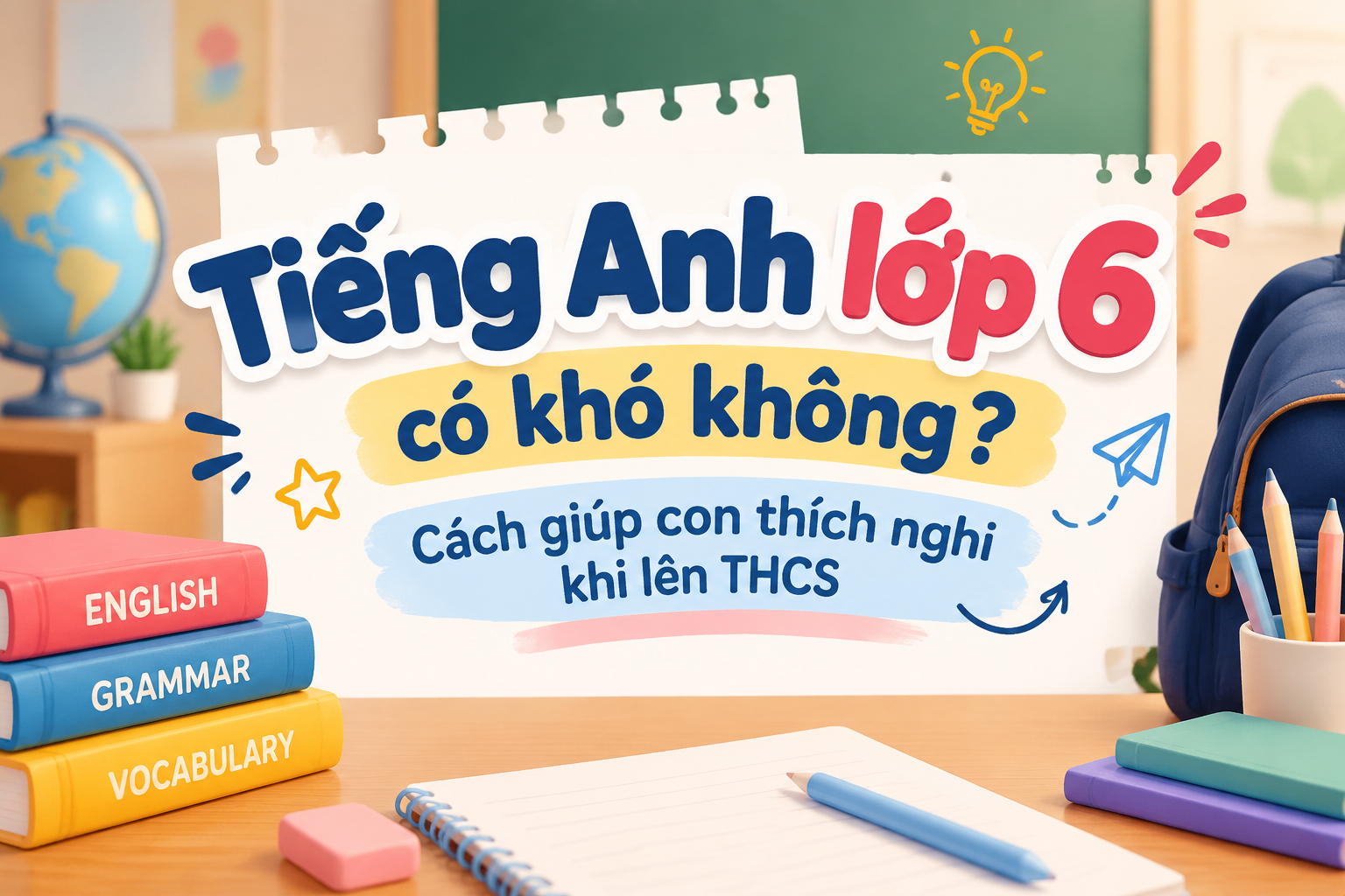 Tiếng Anh lớp 6 có khó không? Cách giúp con thích nghi khi lên THCS