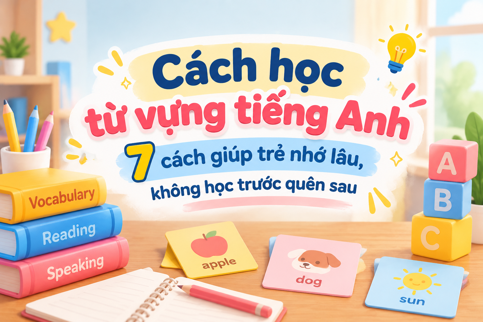 Cách học từ vựng tiếng Anh: 7 cách giúp trẻ nhớ lâu, không học trước quên sau
