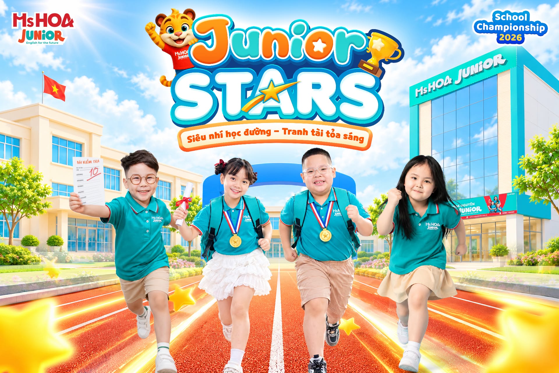 School Championship 2026: Junior Stars – Sân chơi tiếng Anh dành cho học sinh Tiểu học và THCS